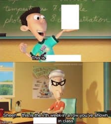 Sheen's show and tell