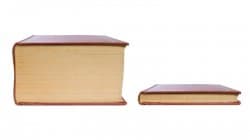 thick book thin book